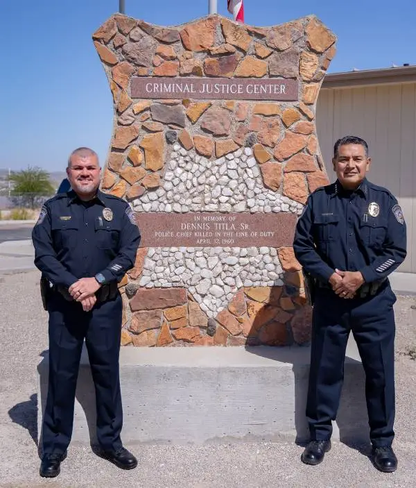San Carlos Apache Police Officers at Criminal Justice Center Memorial
